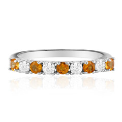 Bague en argent et Grenat Spessartite