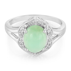 Bague en argent et Chrysoprase impériale