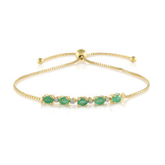 Bracelet en argent et Emeraude de Zambie