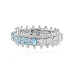 Bague en argent et Topaze bleu Suisse (Dallas Prince Designs)