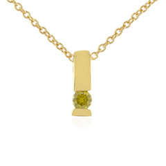 Collier en argent et Diamant jaune I3