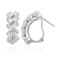 Boucles d'oreilles en argent et Topaze blanche