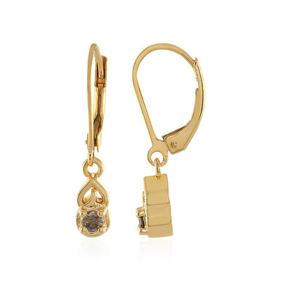Boucles d'oreilles en argent et Diamant champagne I3