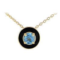 Collier en argent et Topaze bleu Suisse