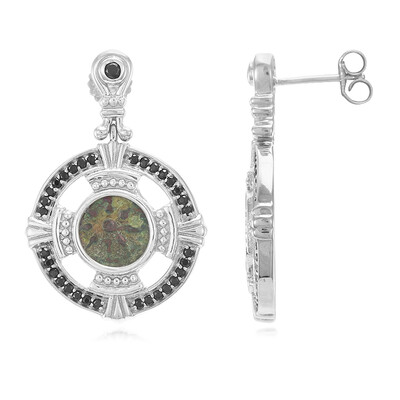 Boucles d'oreilles en argent et Antique denier de la veuve en étoile