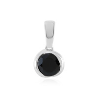 Pendentif en argent et Tourmaline noire