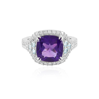 Bague en argent et Améthyste de Sibérie (Adela Silber)