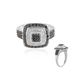 Bague en or et Diamant noir