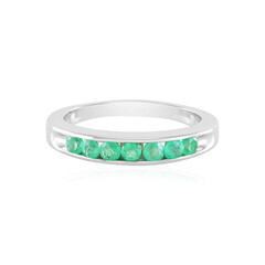 Bague en argent et Emeraude de Russie
