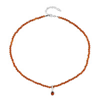 Collier en argent et Grenat Hessonite