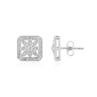 Boucles d'oreilles en argent et Diamant I2 (J)