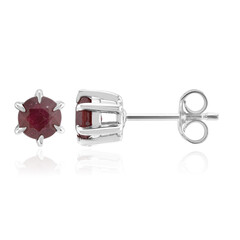 Boucles d'oreilles en argent et Rubis de Bemainty