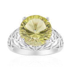 Bague en argent et Citrine jaune citron