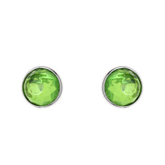 Boucles d'oreilles en argent et Ambre verte de Colombie
