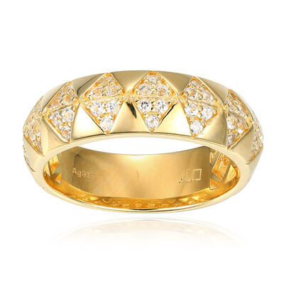Bague en argent et Topaze blanche