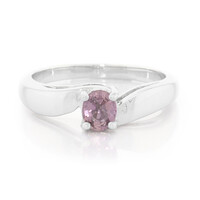 Bague en argent et Saphir pourpre de Ceylan non chauffé