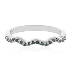 Bague en argent et Diamant bleu I3
