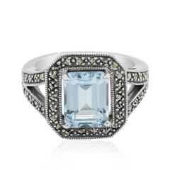 Bague en argent et Topaze bleu ciel