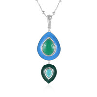Collier en argent et Onyx vert (Dallas Prince Designs)