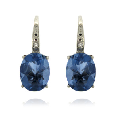 Boucles d'oreilles en argent et Fluorite à couleur changeante