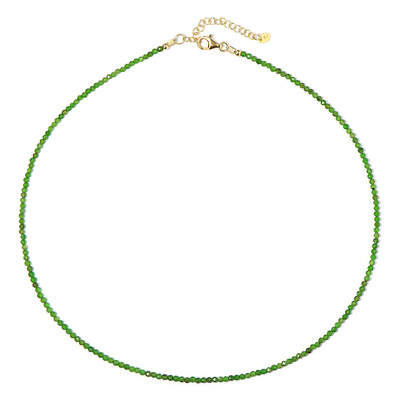 Collier en argent et Diopside de Russie
