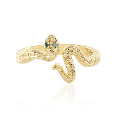 Bague en argent et Diamant bleu I3