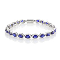 Bracelet en argent et Saphir bleu de Madagascar