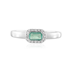 Bague en argent et Emeraude de Russie