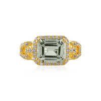 Bague en argent et Améthyste verte