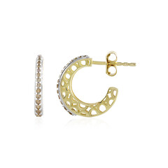 Boucles d'oreilles en or et Diamant champagne I3 (Ornaments by de Melo)