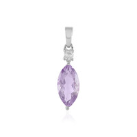 Pendentif en argent et Améthyste Rose de France