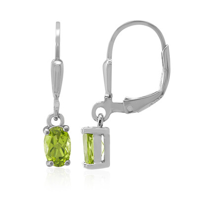 Boucles d'oreilles en argent et Péridot de Birmanie