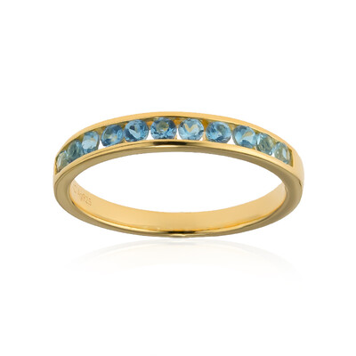 Bague en argent et Aigue-Marine Santa Maria