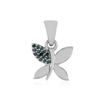 Pendentif en argent et Diamant bleu I2