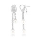 Boucles d'oreilles en argent et Perle blanche de culture d'eau douce