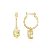 Boucles d'oreilles en argent et Quartz citron