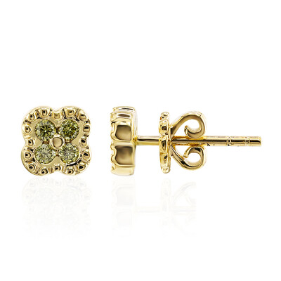 Boucles d'oreilles en or et Diamant VS1 jaune (Annette)