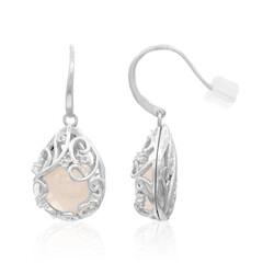Boucles d'oreilles en argent et Quartz rose