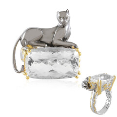 Bague en argent et Quartz blanc (Gems en Vogue)