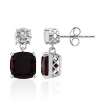 Boucles d'oreilles en argent et Grenat