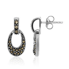 Boucles d'oreilles en argent et Marcassite
