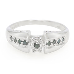 Bague en argent et Diamant fantaisie