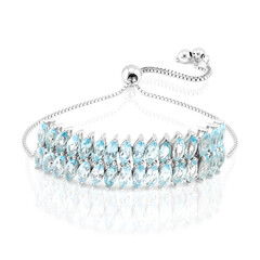 Bracelet en argent et Topaze bleu ciel