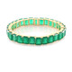 Bracelet en argent et Onyx vert (M de Luca)
