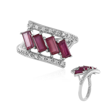 Bague en argent et Rubis