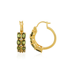 Boucles d'oreilles en argent et Moldavite