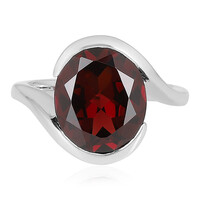 Bague en argent et Grenat du Mozambique