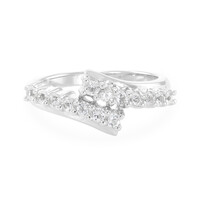 Bague en argent et Topaze blanche