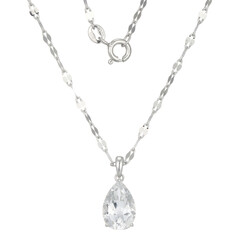Collier en argent et Topaze blanche