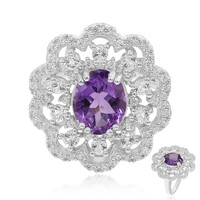 Bague en argent et Améthyste